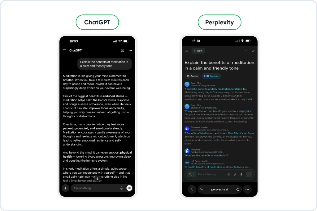 ChatGPT vs Perplexity