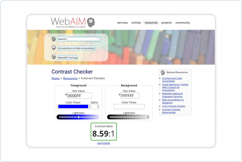 Color Contrast Analyzers